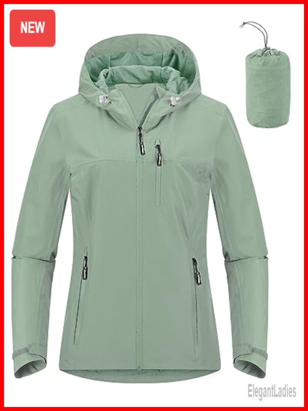 Packable Waterproof Rain Jacket Hooded Ultralight Cycling Running